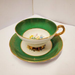 Stanley china Tea cup and saucer pink roses